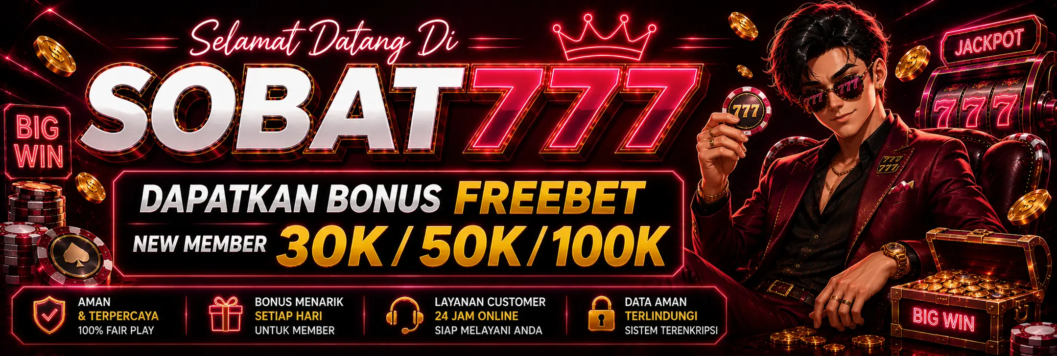 Bonus Freebet New Member 30K/ 50K/ 100K